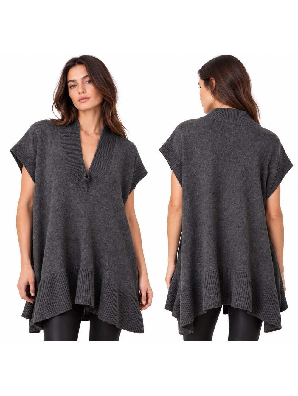 Stella McCartney Wool Silk Cashmere Sleeveless Tunic Sweater Size EU44 Quiet Lux